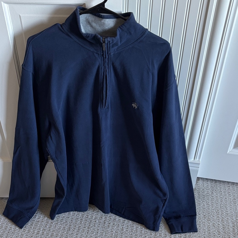 Brooks Brothers Men's Dark Blue Quarter Zip Shirt Size XXL